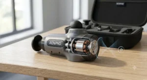 Pistolet de massage silencieux doté d'un moteur sans balais efficace pour la thérapie par percussion.