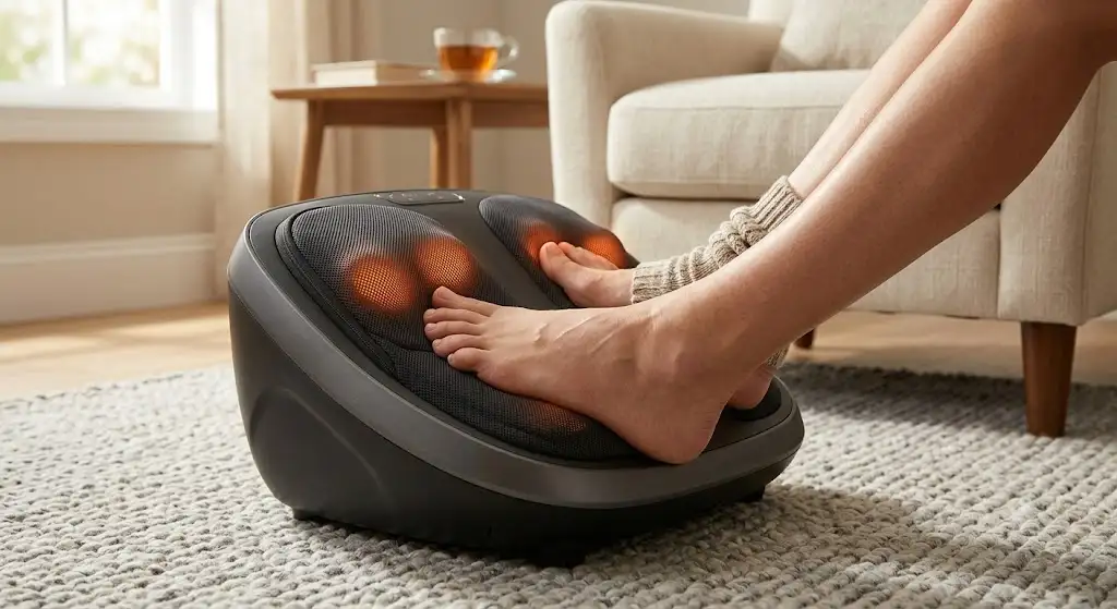 Appareil masseur de pieds shiatsu électrique avec fonction chauffante pour une relaxation optimale